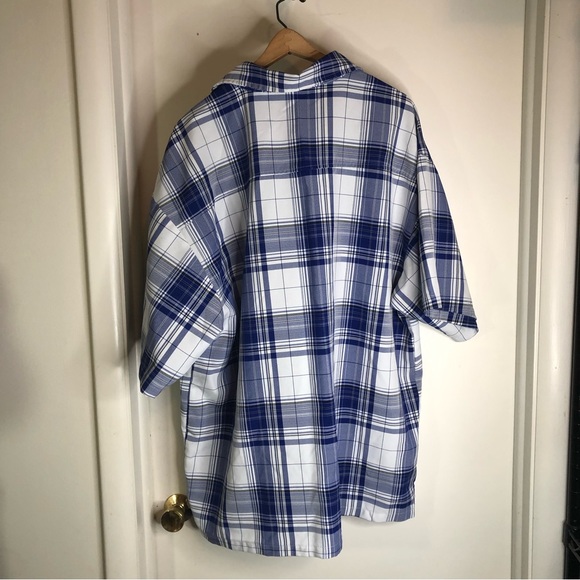 CalTop Mens Sz 4X Short-Sleeve Plaid Shirt - Picture 2 of 5